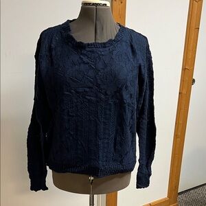 Rewind Deep Blue Knit Top